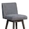 Armen Living Basila Swivel Counter Stool in Gray Oak Wood Finish with Gray Fabric 840254332232 - alternate 10